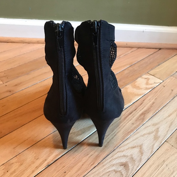 DOTS Netted Faux Suede Peep Toe Sandals Sz 10 - Picture 5 of 6